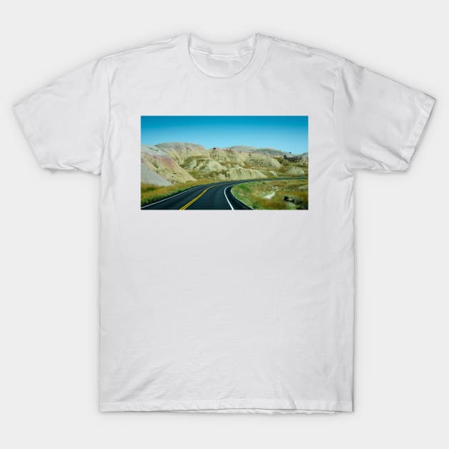 Winding Through The Badlands T-Shirt by Debra Martz